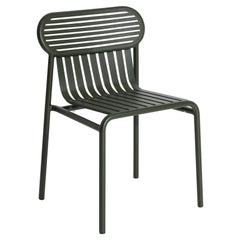 Petite chaise d'appoint Friture en verre et aluminium vert par Studio BrichetZiegler