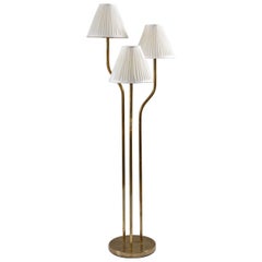 Swedish Modern Floor Lamp in Brass