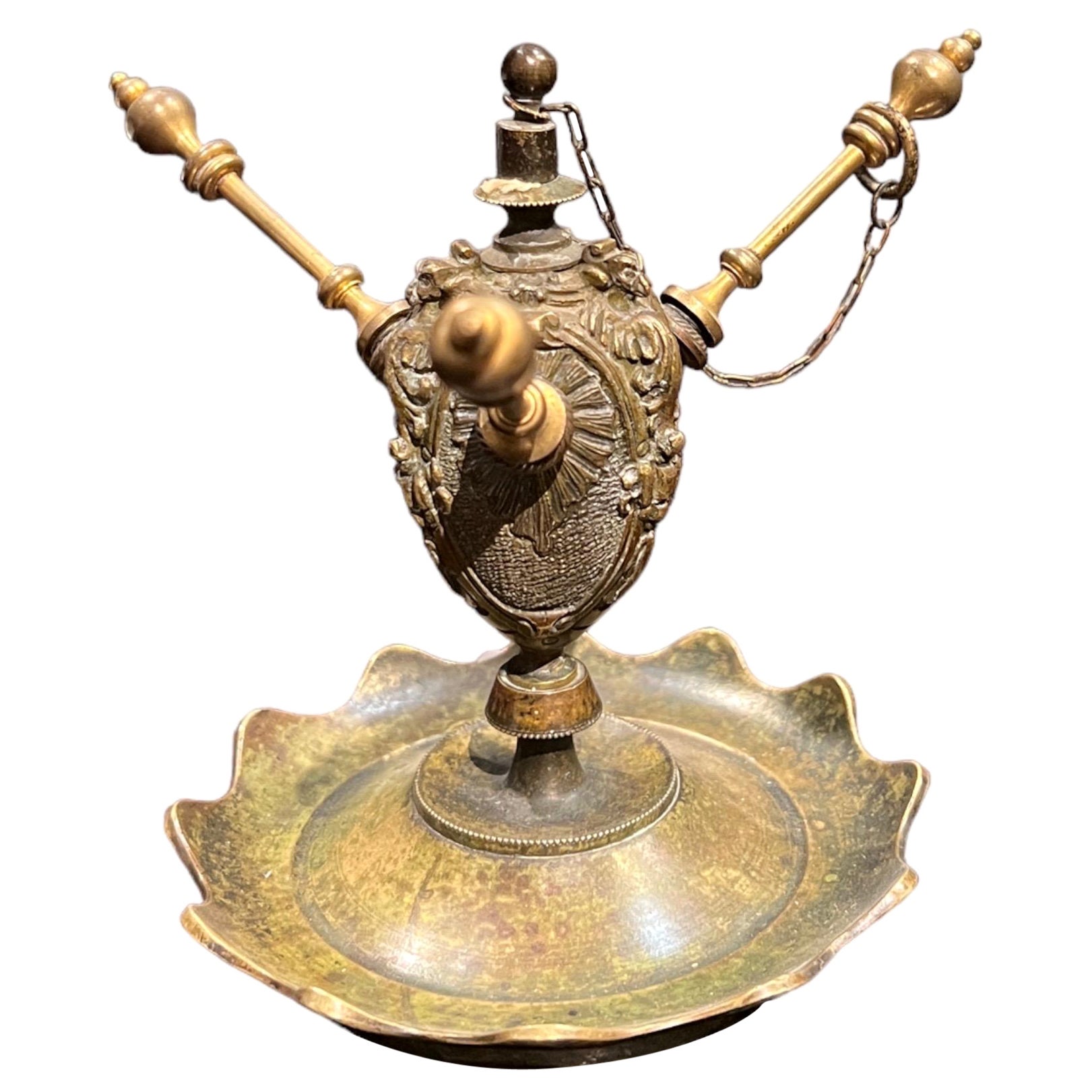 Very Rare Cigars Lighter Lamp for a Smocking Room, France, 19th Century For Sale