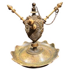 Antique Very Rare Cigars Lighter Lamp for a Smocking Room, France, 19th Century
