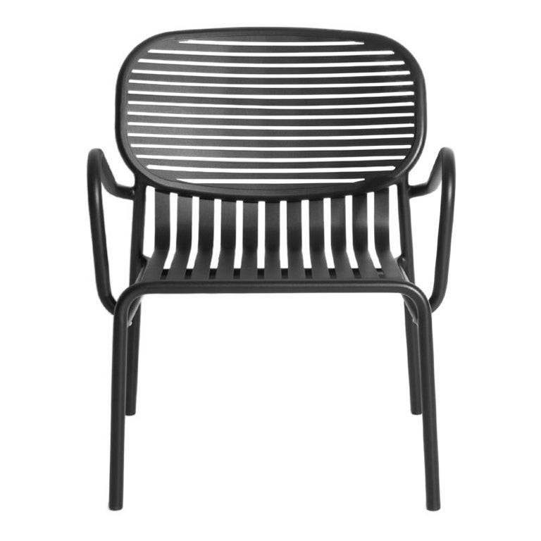 Petite Friture Week-End Armchair in Black Aluminium by Studio BrichetZiegler For Sale