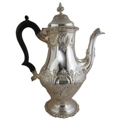 Antique 19th Century - Sterling Silver - Superb Coffee Pot - Hallmarked:- London 1889