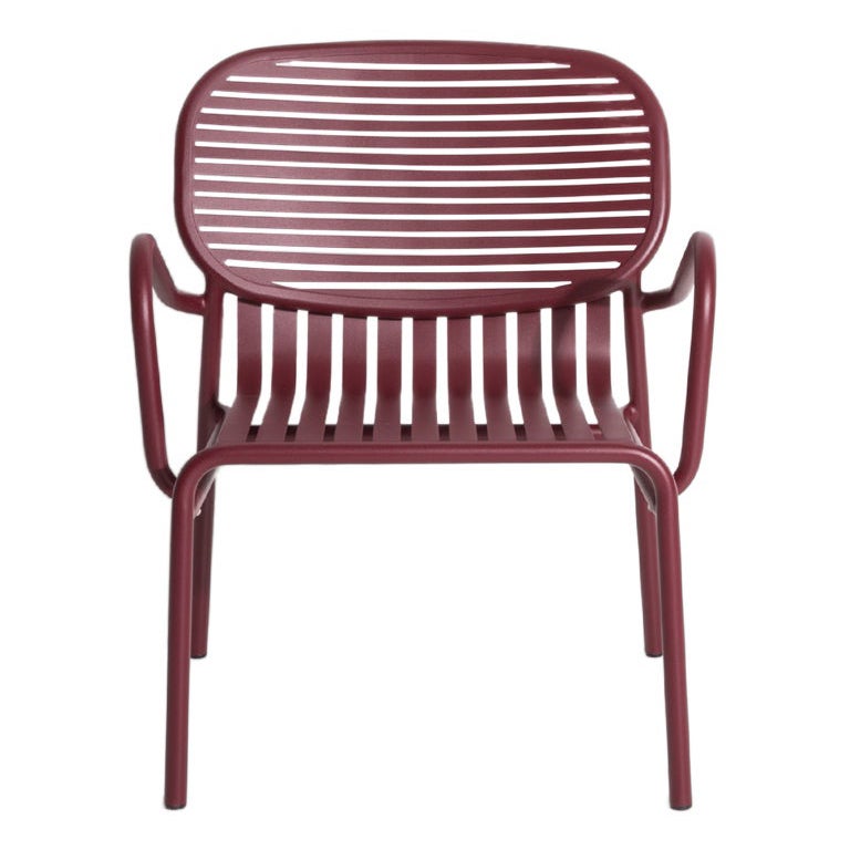 Petit fauteuil de la semaine Friture en aluminium bourgogne par Studio BrichetZiegler