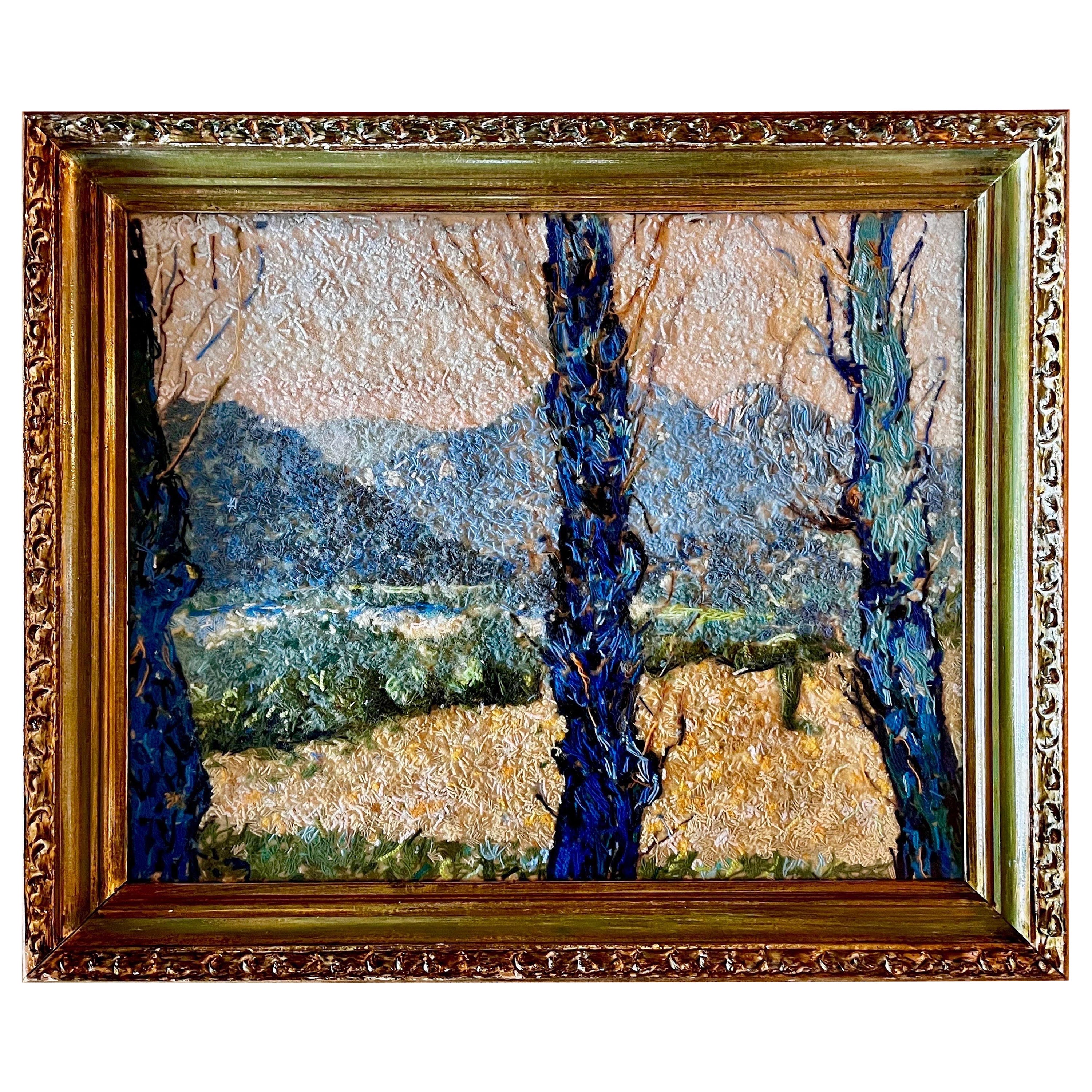 Funky Vincent van Gogh inspirierte „yarn“-Kunst ca. 1960er Jahre