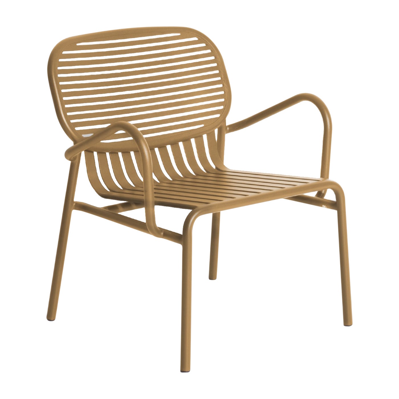 Petite Friture Week-End Armchair in Gold Aluminium by Studio BrichetZiegler For Sale