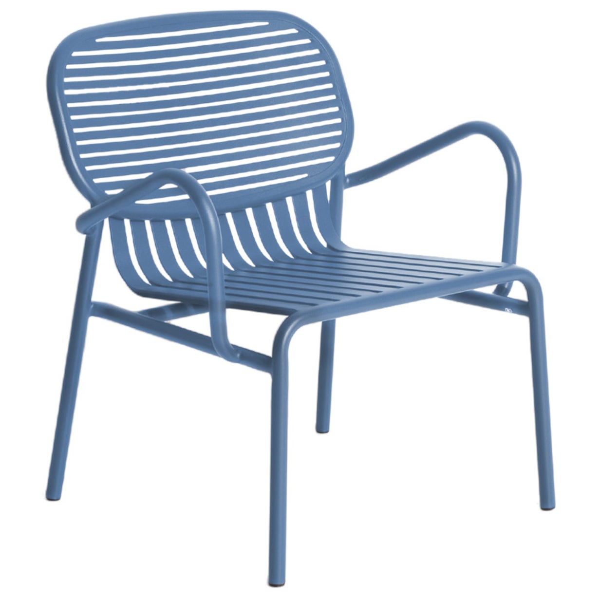 Kleiner Friture Week-End-Sessel aus Azurblauem Aluminium von Studio BrichetZiegler