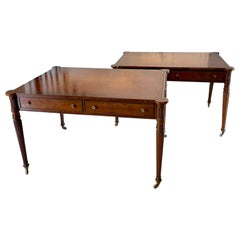 Fine Quality Pair of Antique Mahogany Partners Writing Tables/Desks