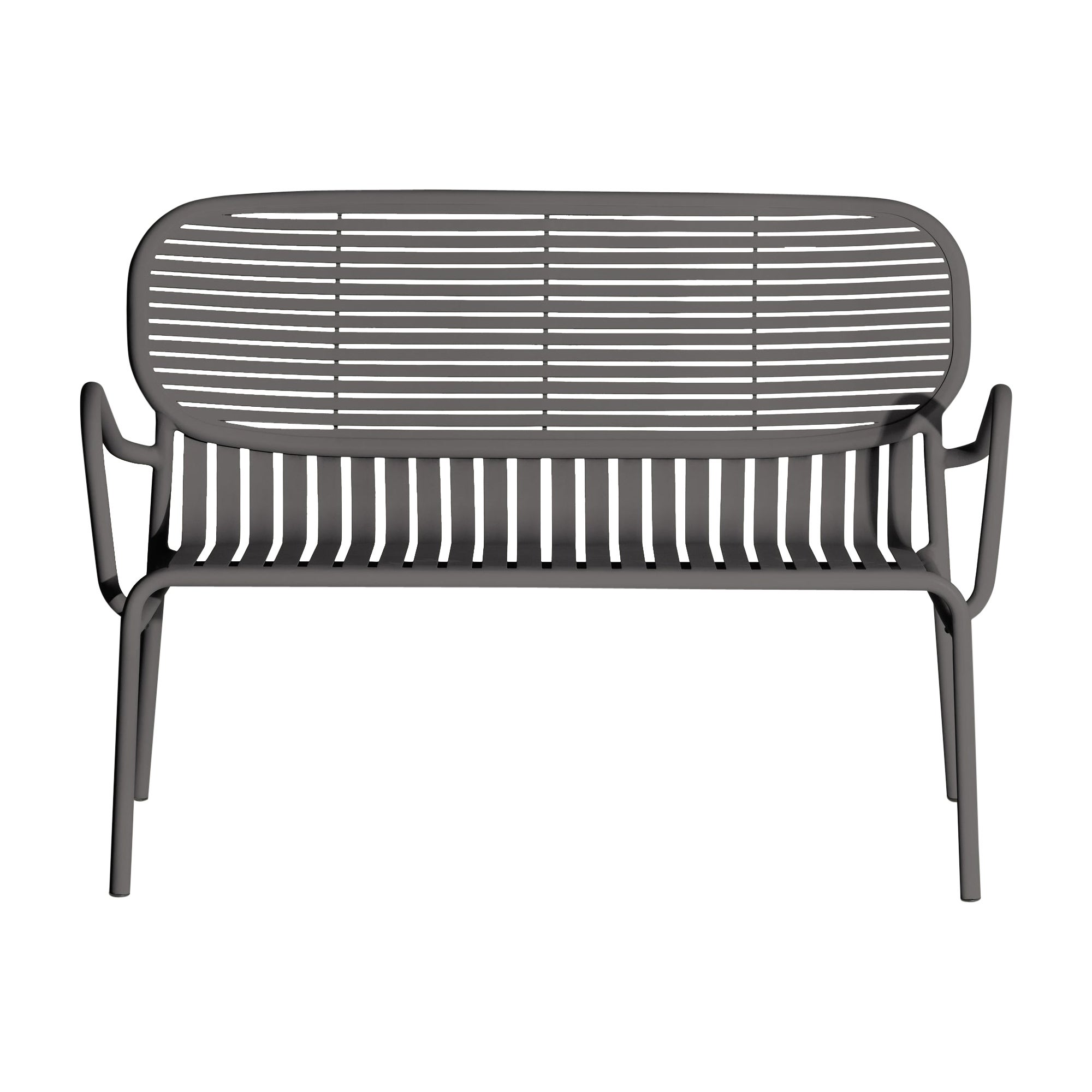 Petite Friture Week-End Sofa in Anthracite Aluminium by Studio BrichetZiegler For Sale