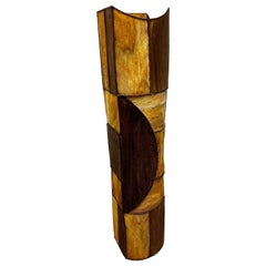 Retro Midcentury Patchwork Bark Floor Lamp, 1960s