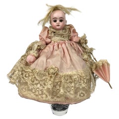 Antique Little Doll Bisque Head, Glass Eyes and Composition, Numbered 1770