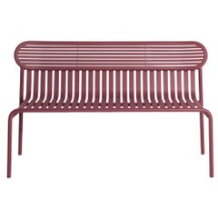 Petit banc de semaine Friture en aluminium bourgogne de Studio BrichetZiegler