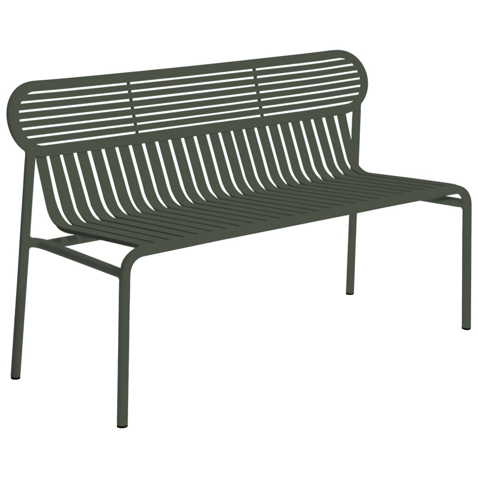 Petite Friture Week-End Bench in Glass Green Aluminium by Studio BrichetZiegler For Sale