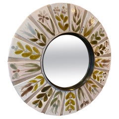 Ceramic Mirror by Roger Capron, Vallauris, France, 1970s