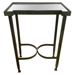 Louis XVI Bronze Mirror Topped Side Table