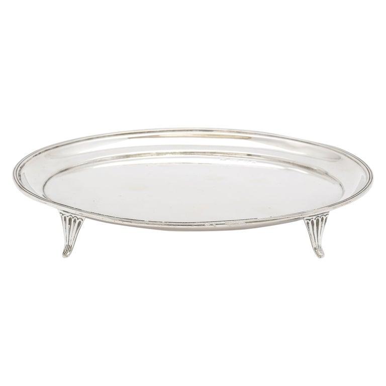Georgian 'George II', Style Sterling Silver Salver/Platter For Sale