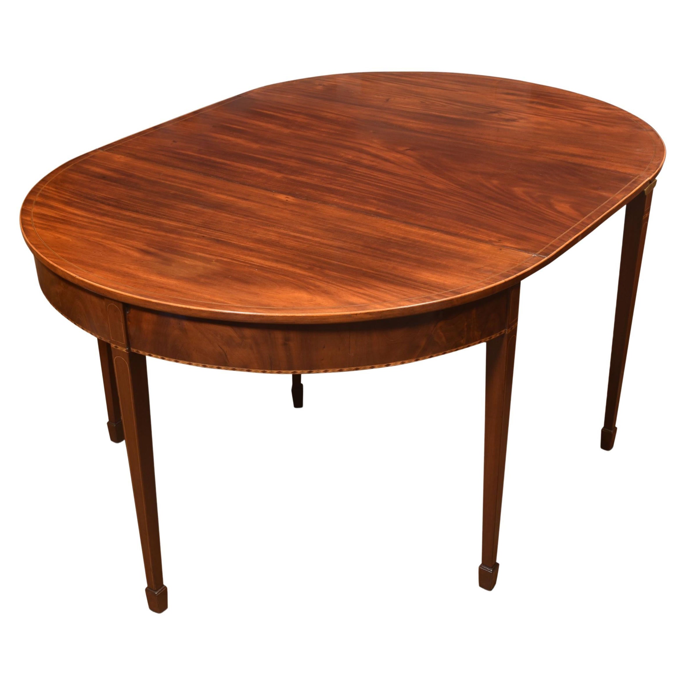 Mahogany D-End Dining Table