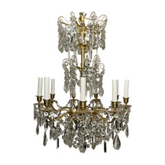 Antique French Crystal Chandelier, circa 1900