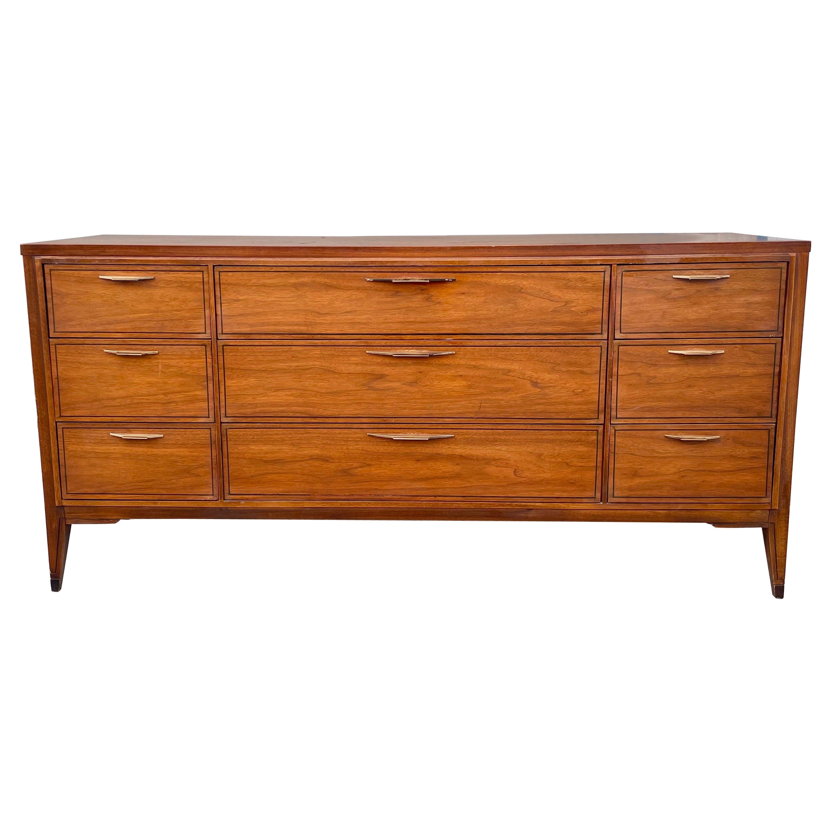 Vintage Walnut Dresser by Kent Coffey Tempo