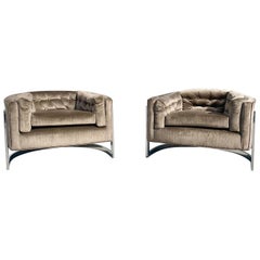 Midcentury Barrel Lounge Chairs Designed by Jules Heumann for Metropolitan