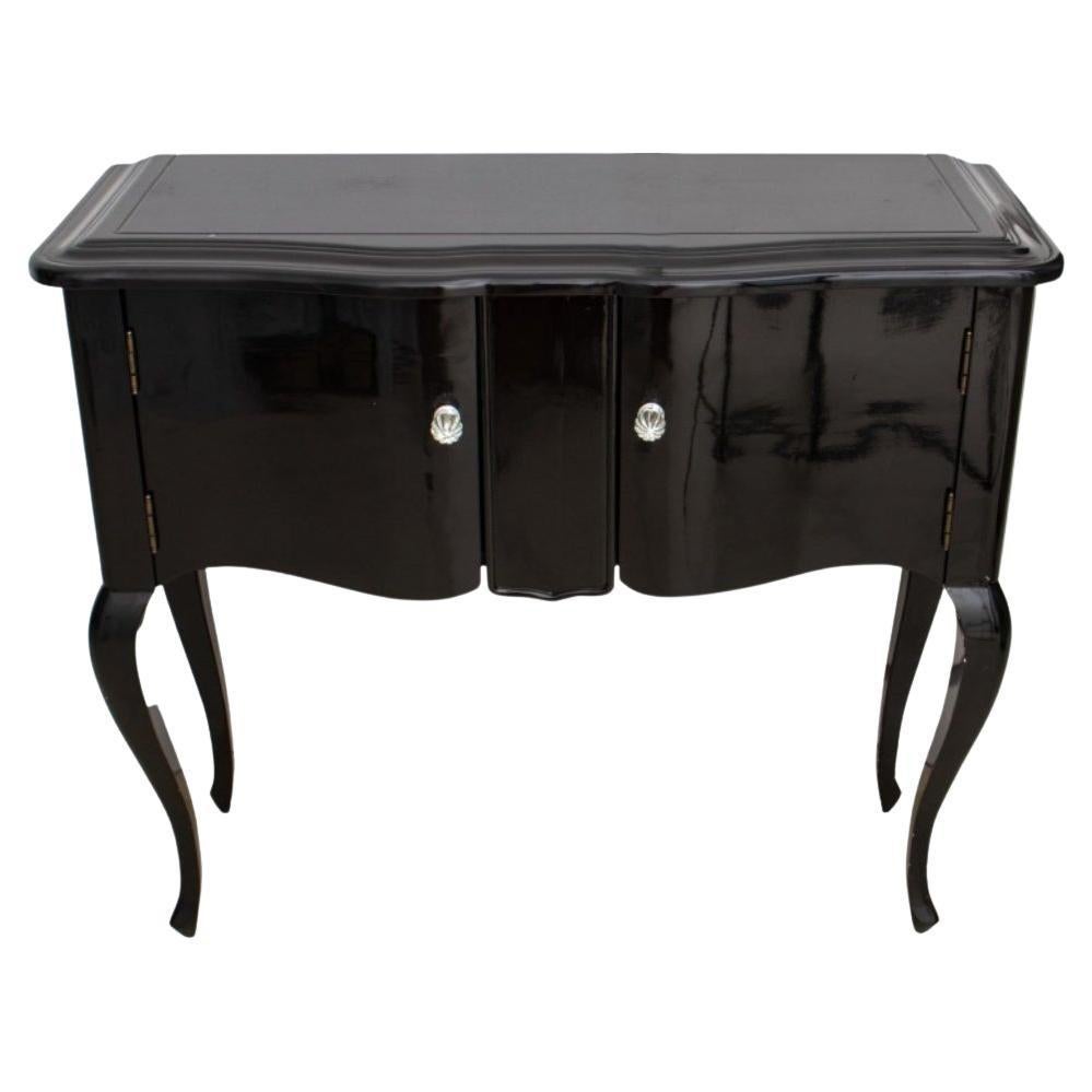 Consola Moderna de Madera Lacada en Negro