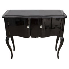 Tavolo consolle moderno in legno laccato nero