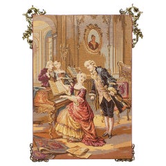 Antique Louis XIV Ormolu Mounted and Framed Handvoven Tapestry