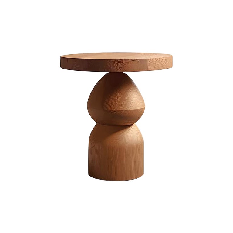 Tavolino, sgabello o comodino con finitura in Wood Wood, tavolo ausiliario Socle 43