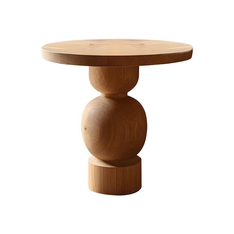 Tavolino, sgabello o comodino con finitura in Wood Wood, tavolo ausiliario Socle 46