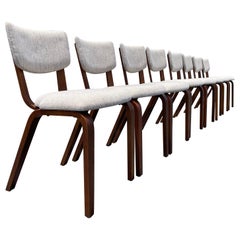 Set of Eight Joe Atkinson Chairs for Thonet USA, 1960s