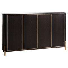 Contemporary Anderson Buffet in Oak, Walnut and Brass by Paradox Movement