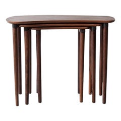 Retro Mid-20th Century, Danish, Rosewood Nest of Side Tables