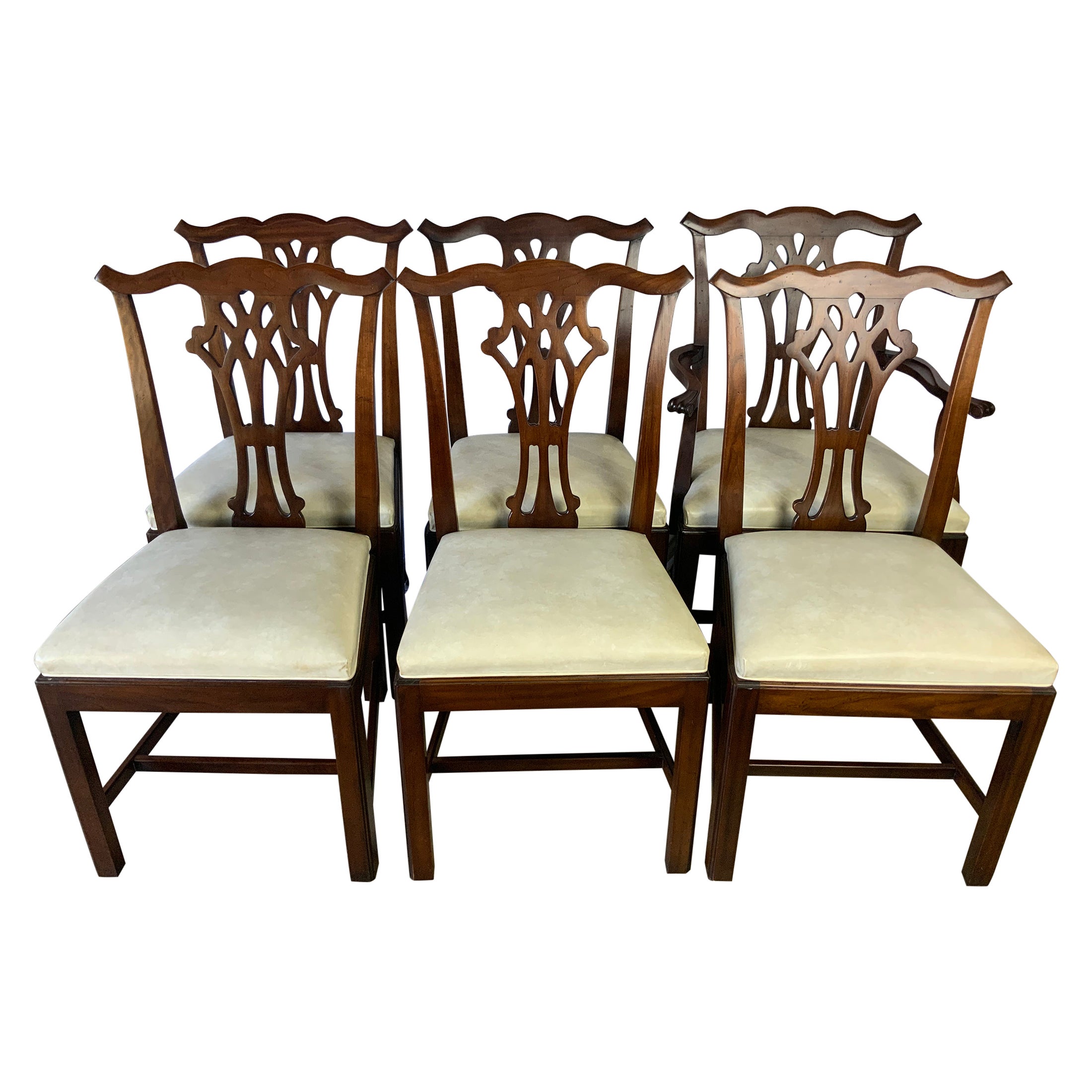 Kindel Chippendale Style Cherry Dining Chairs