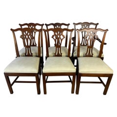 Kindel Chippendale Style Cherry Dining Chairs
