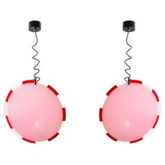 20th Century Ico Parisi Pair of Pendant Lamps in Methacrylate for Terraneo, 60s