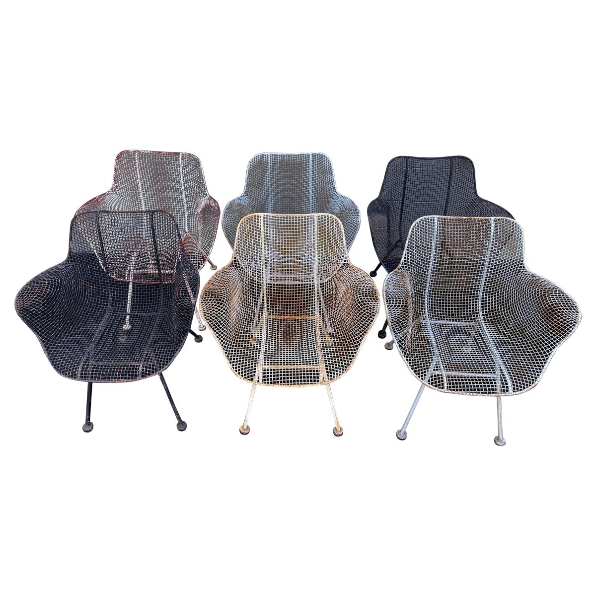 Russell Woodard Set of 6 Dining Height Armchairs For Sale