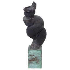 Harry Bertoia Free Form Patinated Bronze Sculpture 