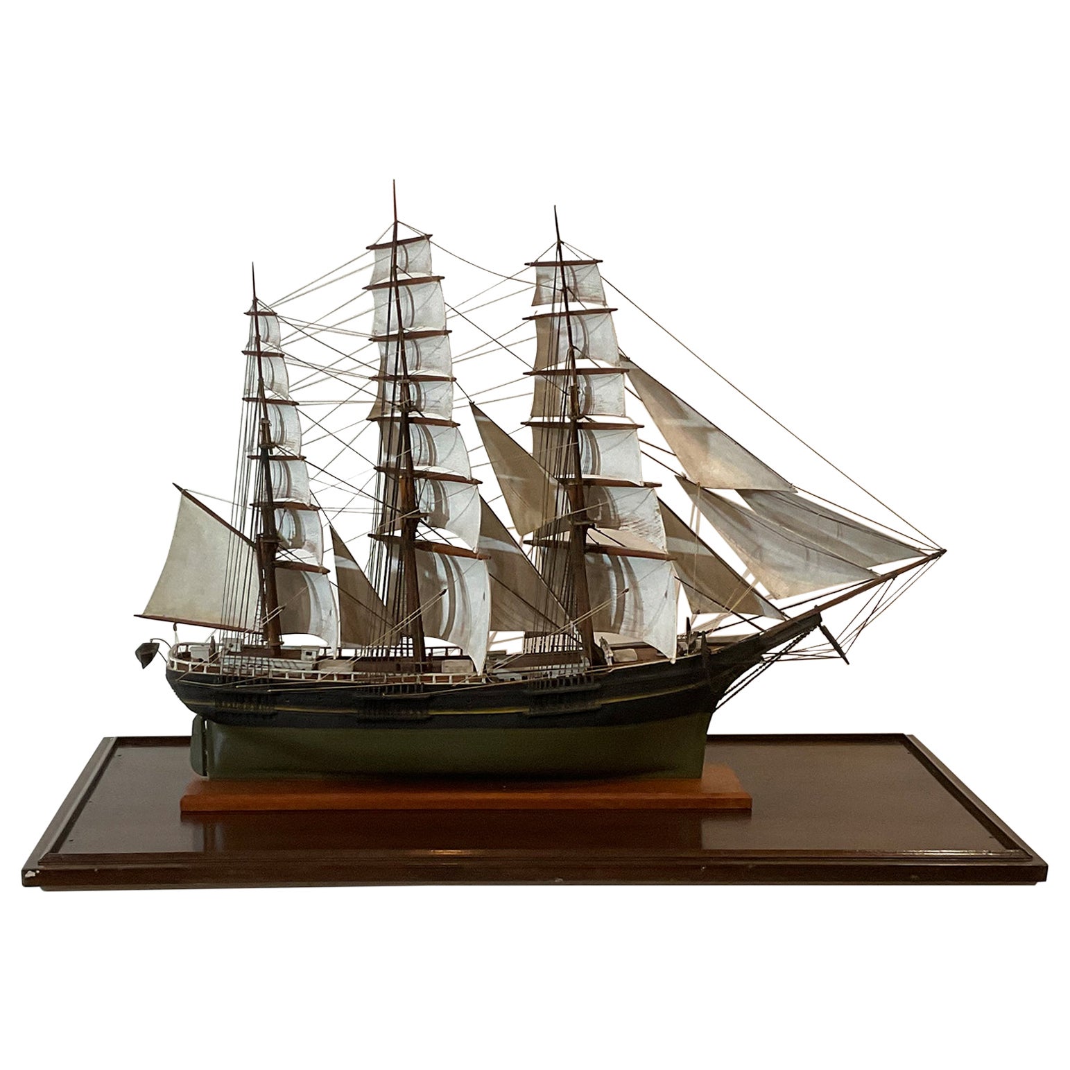 Antique Model of a Full Rigged Windjammer For Sale