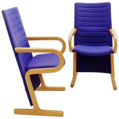 Pair of Danish High Back Armchairs by Rud Thygesen and Johnny Sørensen