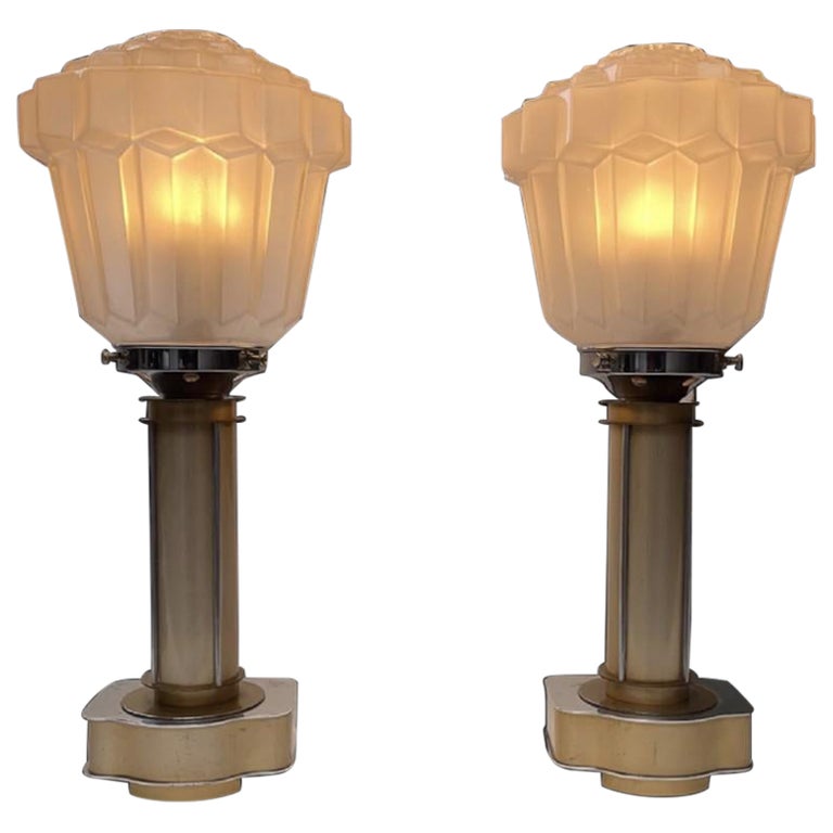 Pair of Art Deco Lamps For Sale at 1stDibs