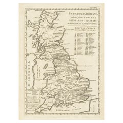 Antike Karte von Großbritannien in der römischen Times
