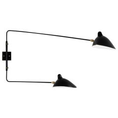 Serge Mouille - Two-Arm Rotating Sconce in Black