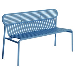 Petit banc d'appoint Friture en aluminium bleu azur du Studio BrichetZiegler