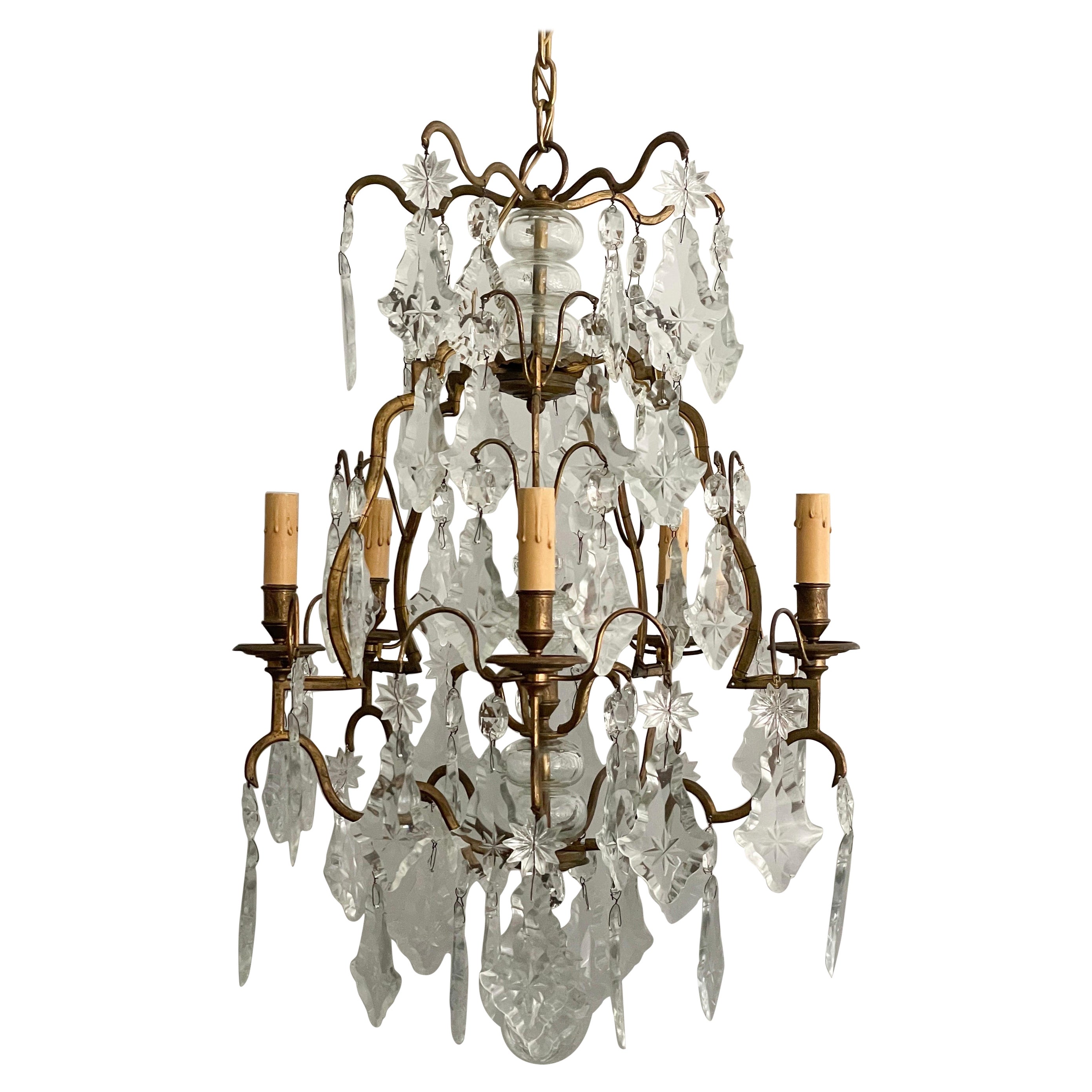 Antique French Crystal Chandelier For Sale