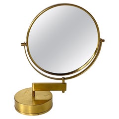Hans Agne Jakobsson Vanity Mirror Brass Sweden, 1960s