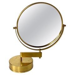 Vintage Hans Agne Jakobsson Vanity Mirror Brass Sweden, 1960s