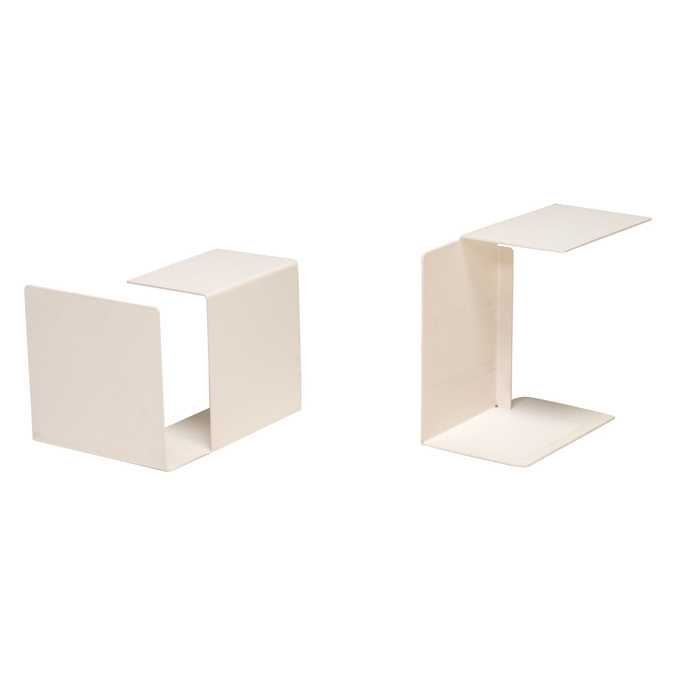 Konstantin Grcic for Classicon Diana E & F White Side Tables, Set of 2 For Sale
