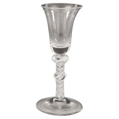 Antique Cotton Twist Wine Glass, circa 1760