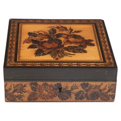 Scatola per fazzoletti Tunbridge Ware Edmund Nye, 1860 circa