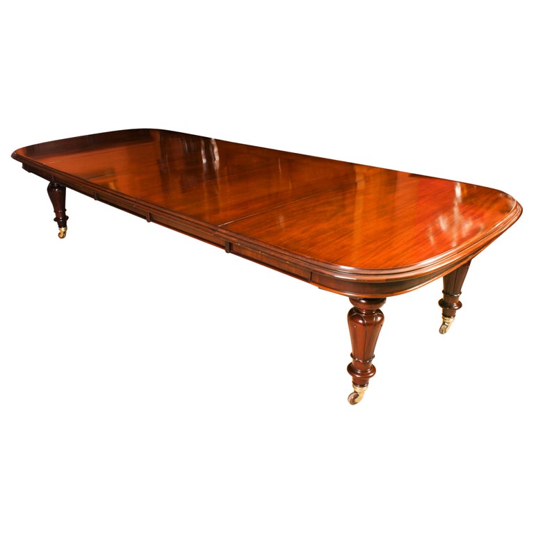 Antique Victorian Flame Mahogany D End Extending Dining Table 19th C