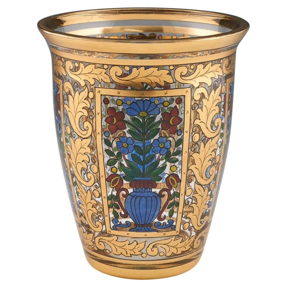 Julius Mulhaus or Hermann Pautsch Decorated Jugendstil Vase, circa 1910 For Sale